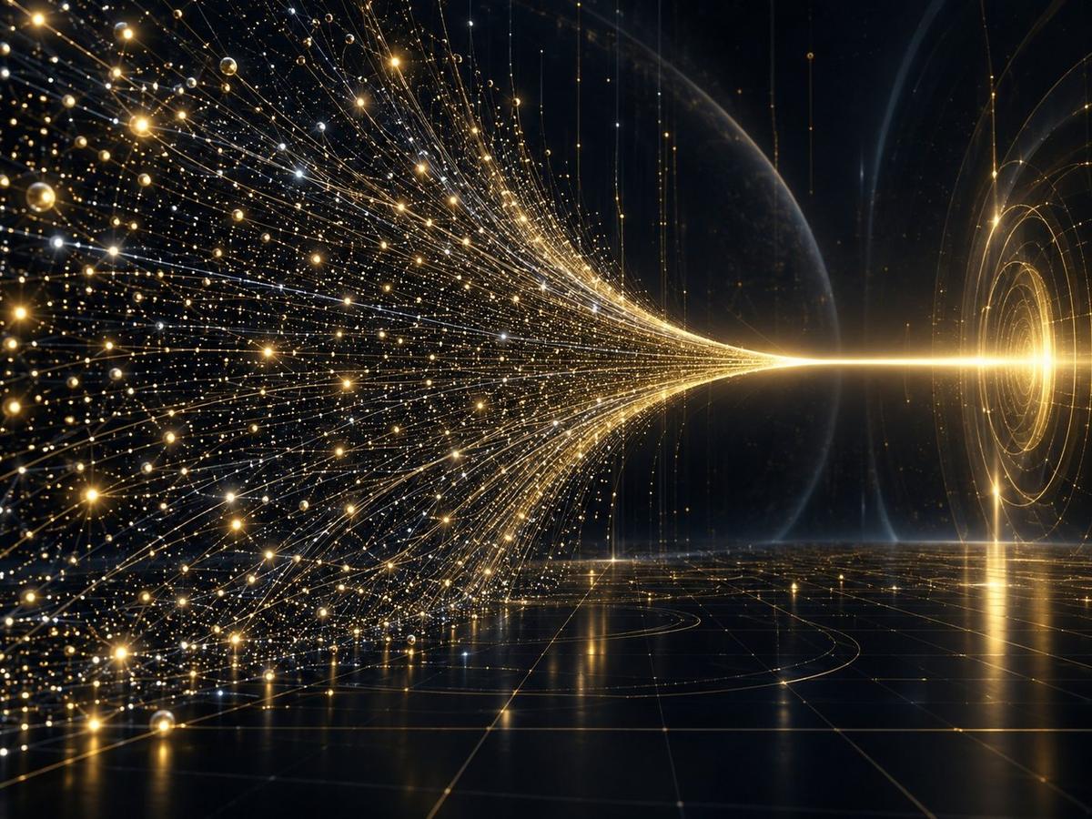 AIが約4,000社をスクリーニングし、5銘柄に絞り込むイメージ